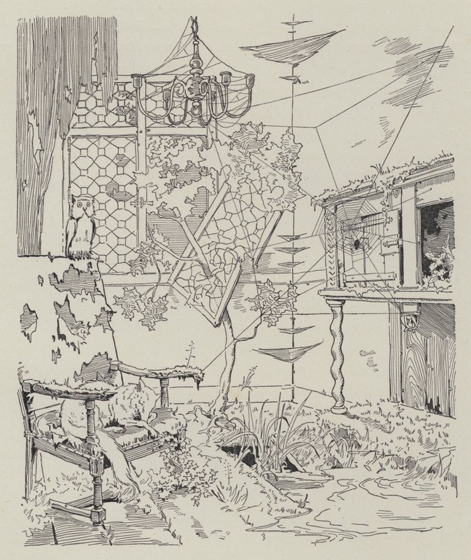 Scene fra La Dame de Gai-Fredon, af Quatrelles (Ernest L