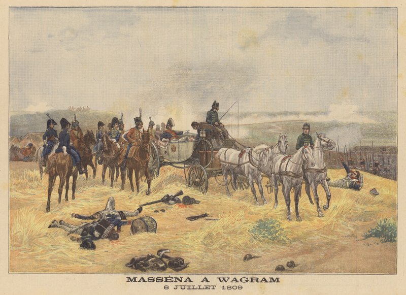 Marskal Massena i slaget ved Wagram, 6. juli 1809 af Eugene Chaperon