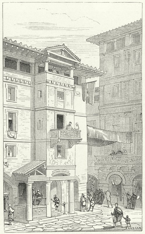 Gade i det gamle Rom af Eugene Emmanuel after Viollet le Duc