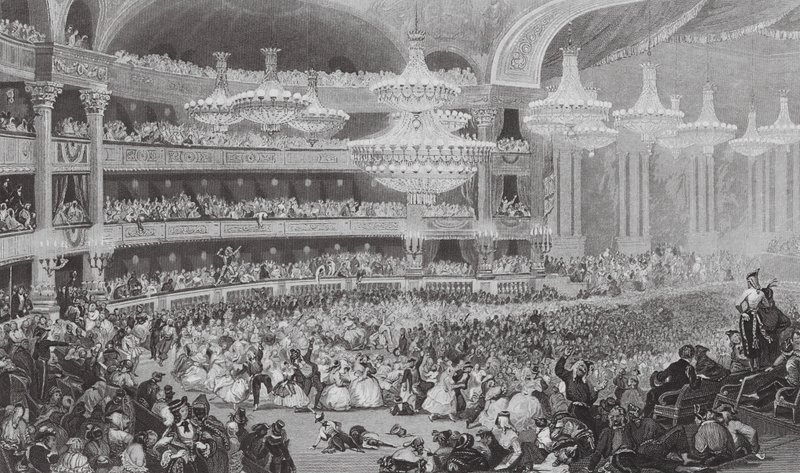 The Grand Bal Masque at the Opera (kobberstik) af Eugene-Louis (after) Lami