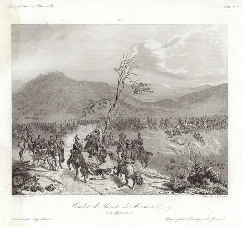 Kampen ved Puerto de Miravete af Eugene Louis Lami