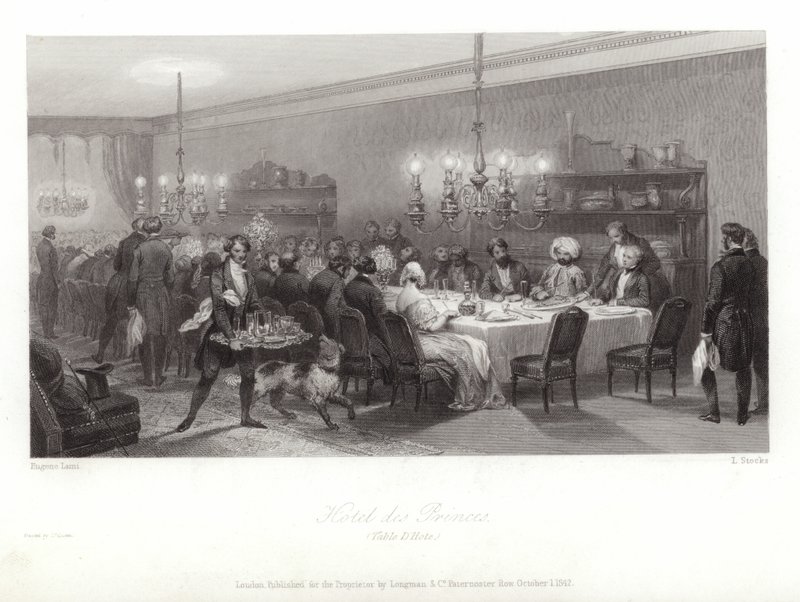 Hotel des Princes af Eugene Louis Lami