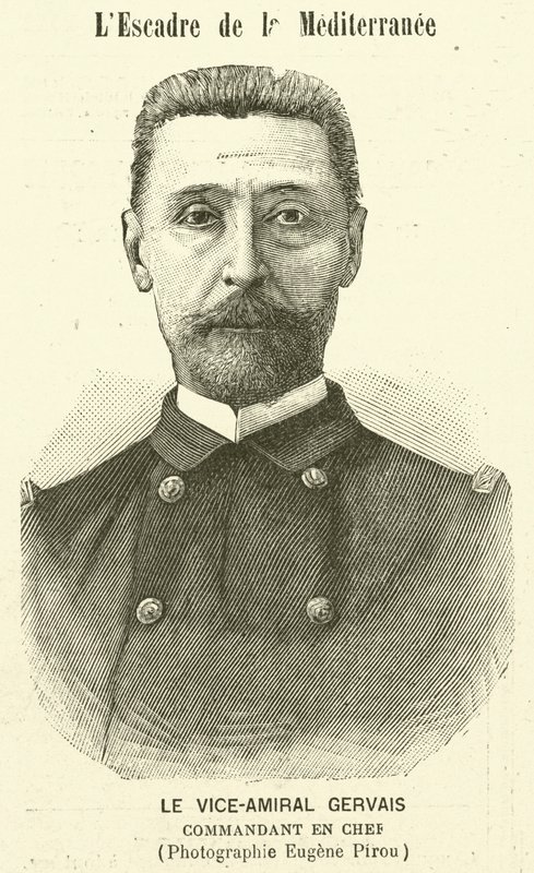 Viceadmiral Gervais, chef for den franske middelhavsflåde af Eugene Pirou