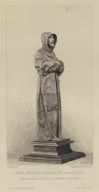 Træfigur af Sankt Frans af Assisi af Alonzo Cano af Eugène Gaujean