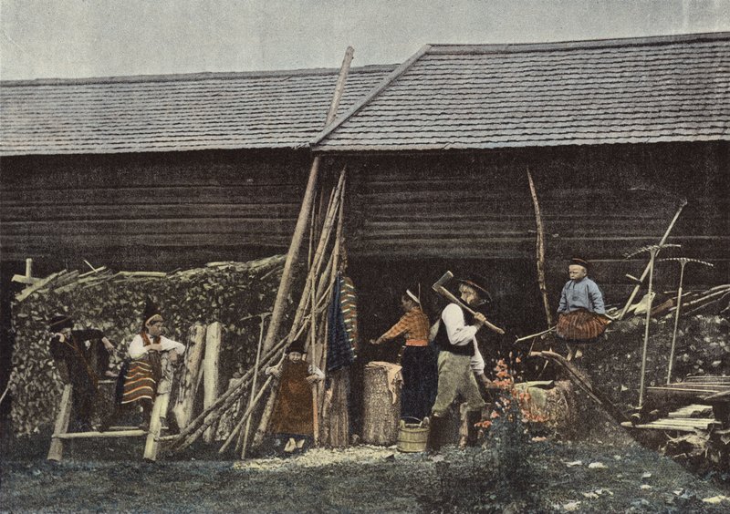Eksteriør af et hus i Dalarna, Sverige af European Photographer