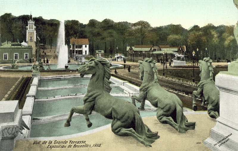 Grand Terrasse, Bruxelles-udstillingen, 1910 af European Photographer