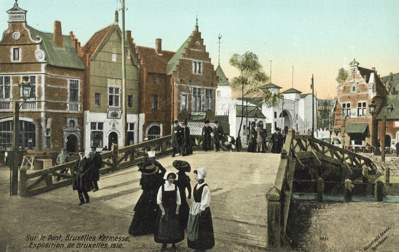 På broen, Bruxelles Kermesse, Bruxelles Udstilling, 1910 af European Photographer