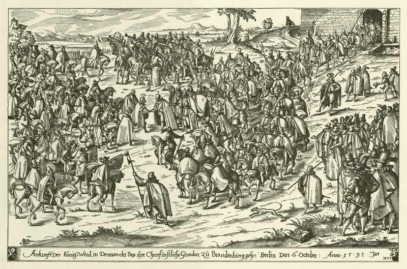Ankomst af kong Christian IV af Danmark i Berlin på et besøg hos John George, kurfyrsten af Brandenburg, 6. oktober 1595 af European School