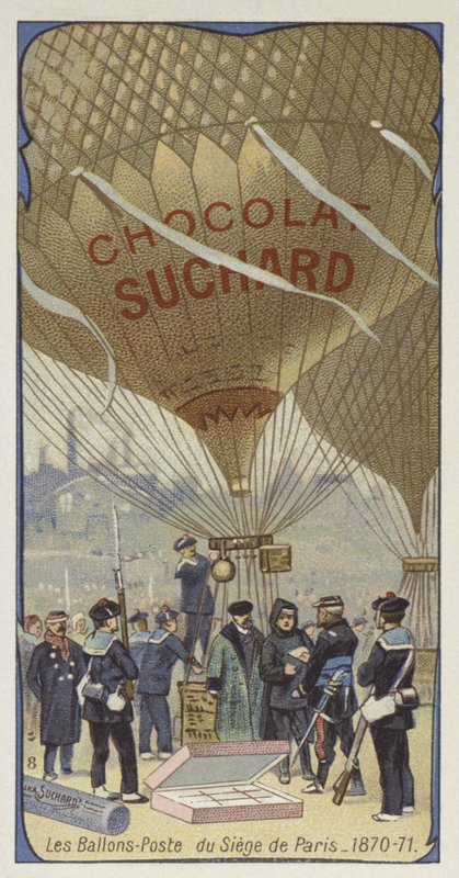Postballon ved belejringen af Paris, fransk-preussisk krig, 1870-1871 af European School