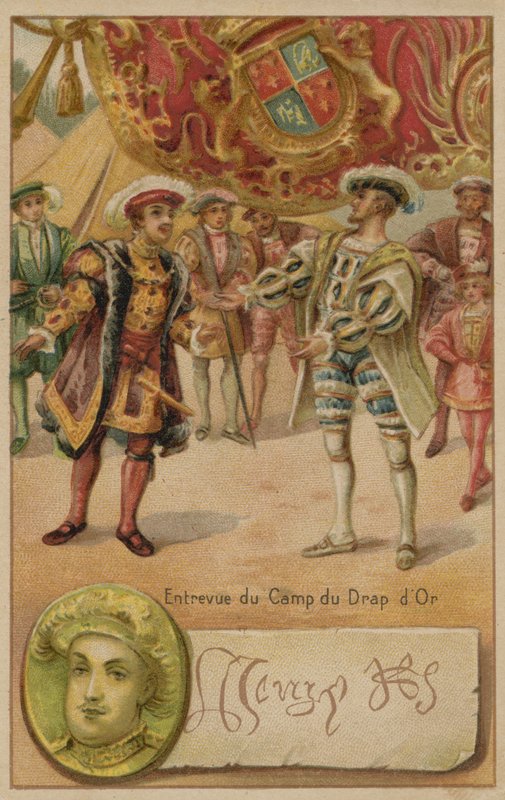 Møde mellem Henrik VIII af England og Frans I af Frankrig på Guldklædets felt, 1520 af European School