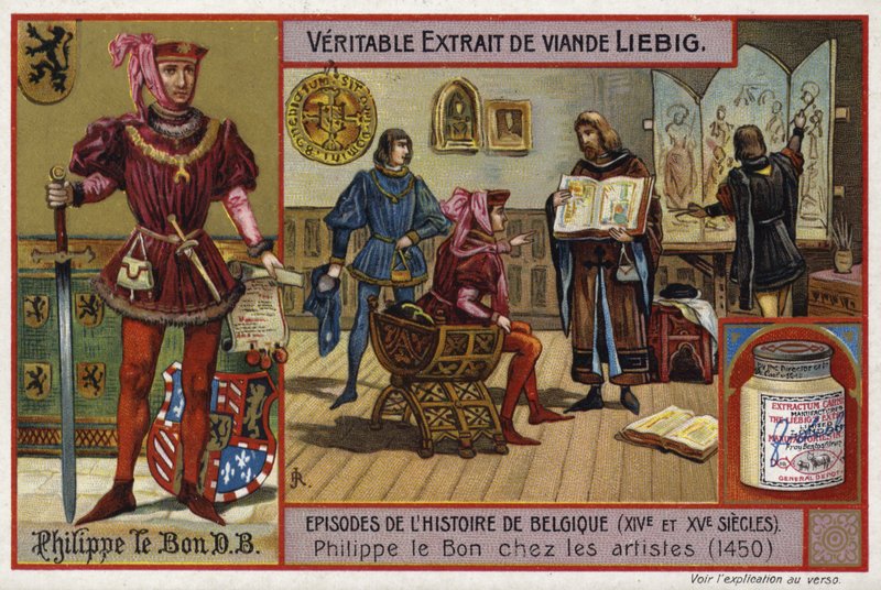 Philip the Good, Duke of Burgundy, meeting with artists, 1450  af European School