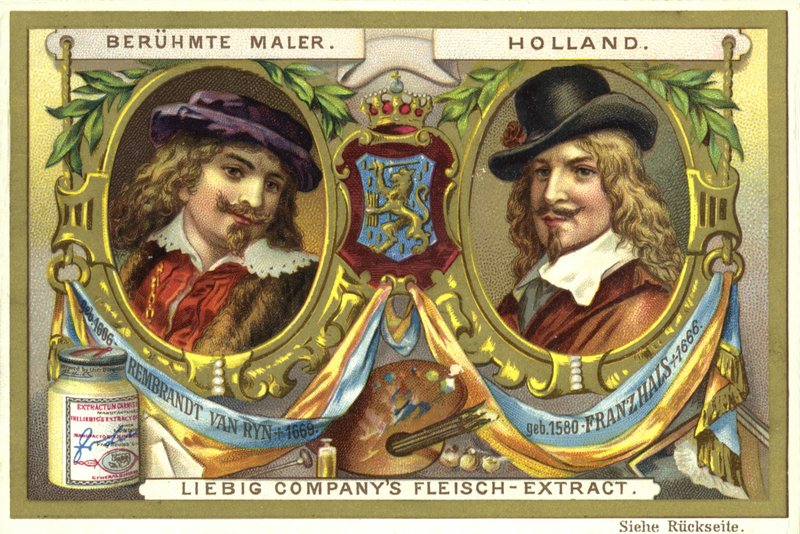 Rembrandt van Rijn and Frans Hals, Dutch artists  af European School