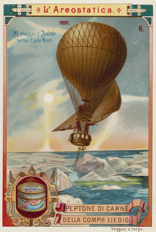 Salomon August Andrees forsøger at flyve til Nordpolen med ballon, 1897 af European School