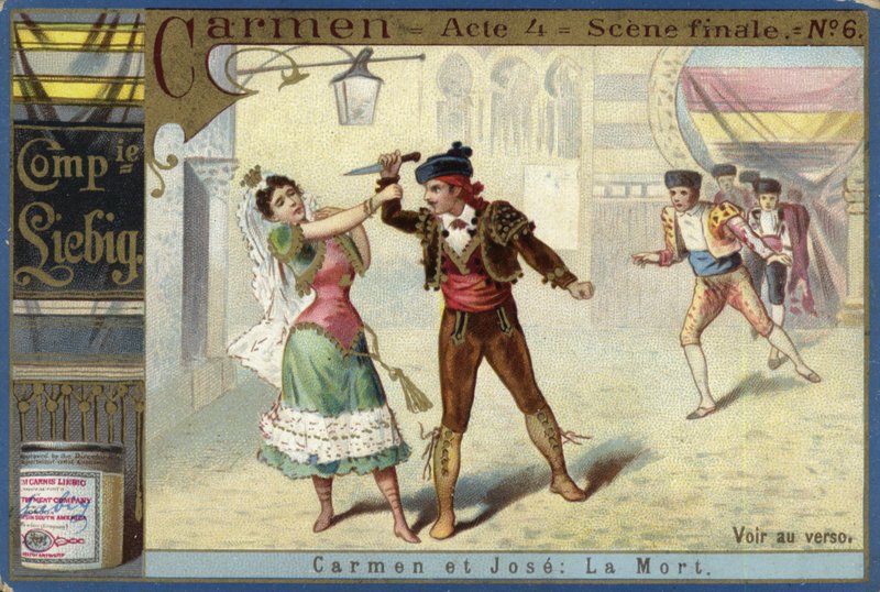 Scene from Carmen, by Georges Bizet  af European School
