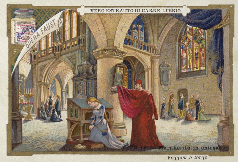 Scene fra Faust, en opera af Charles Gounod af European School