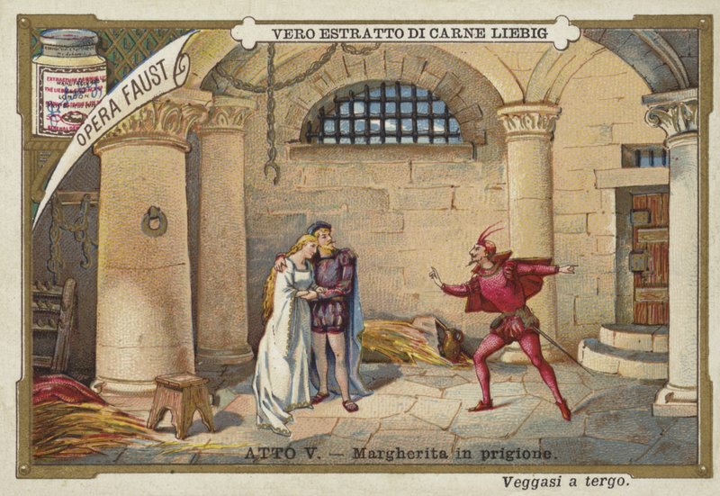 Scene fra Faust, en opera af Charles Gounod af European School