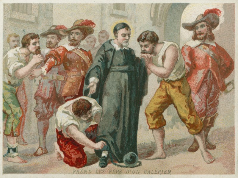 St Vincent de Paul tager en straffefanges jern af European School