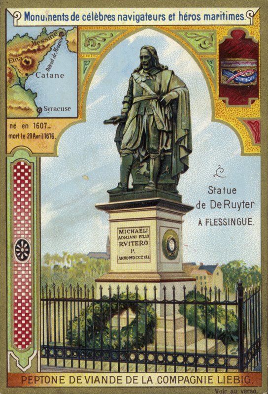Statue of Michiel de Ruyter, Dutch admiral, Flushing, Netherlands  af European School