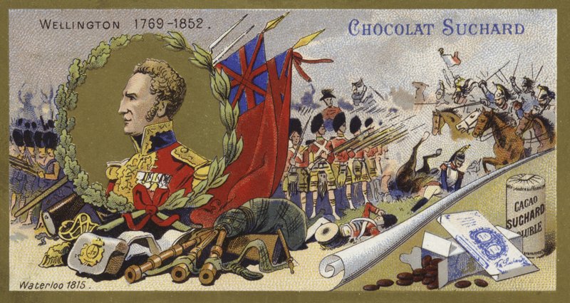 Hertugen af Wellington og slaget ved Waterloo, 1815 af European School