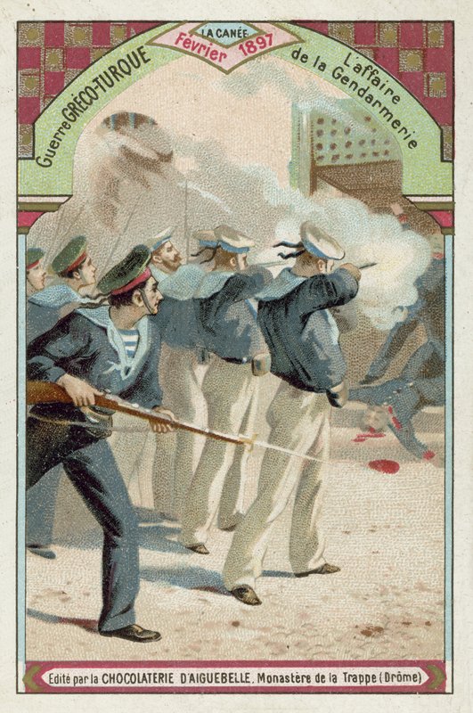 Gendarmeriets affære, Chania, Kreta, Græsk-tyrkisk krig, februar 1897 af European School