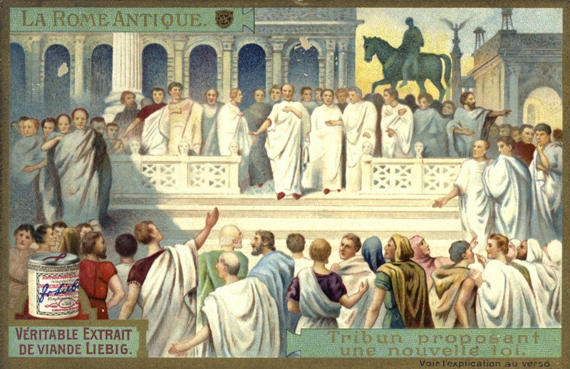 Tribune proposing a new law, Ancient Rome  af European School