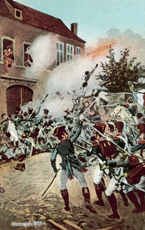 Waterloo 1815, Angreb på gården Hougoumont af European School