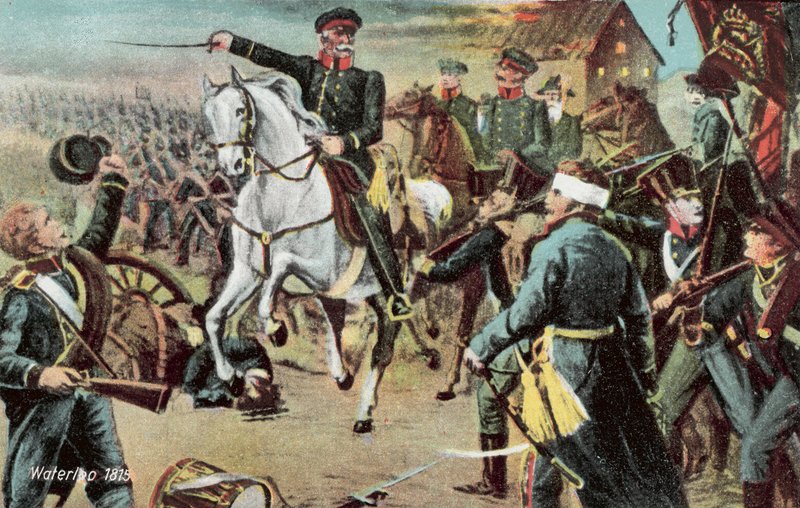 Waterloo 1815, marskal Blucher i slaget ved Waterloo af European School