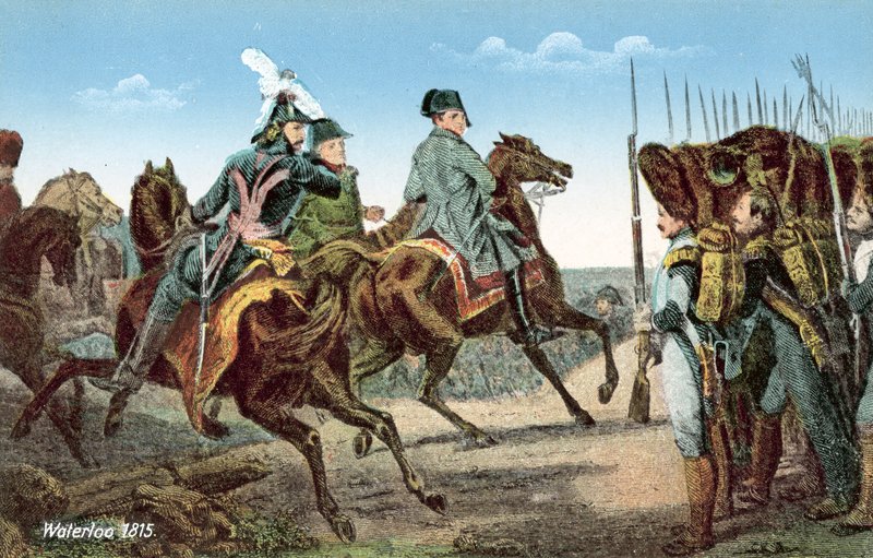 Waterloo 1815, Napoleon holder en revy af sine vagter af European School