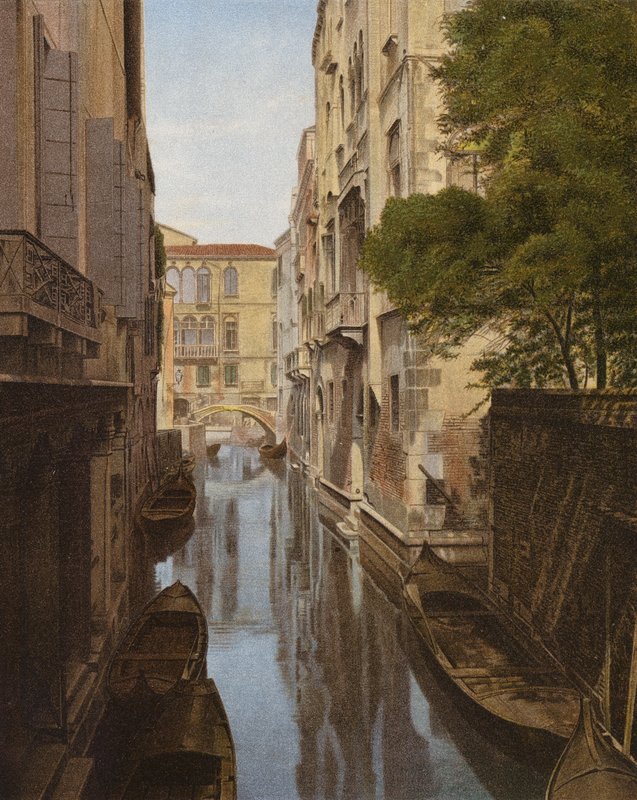 Et afsondret hjørne af Venedig, Italien (farvet foto) af European Photographer