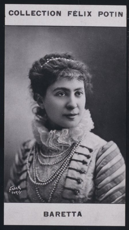 Blanche Baretta -ormer (1855) (B/W-foto) af European Photographer