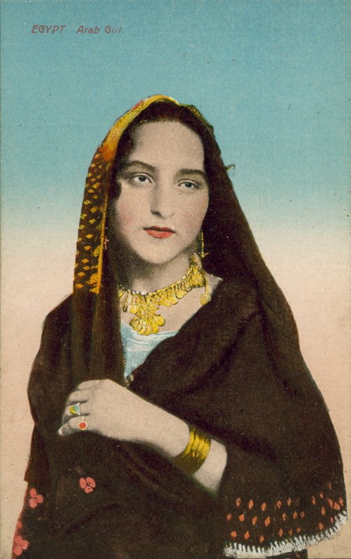 Egypten, arabisk pige (foto i farver) af European Photographer