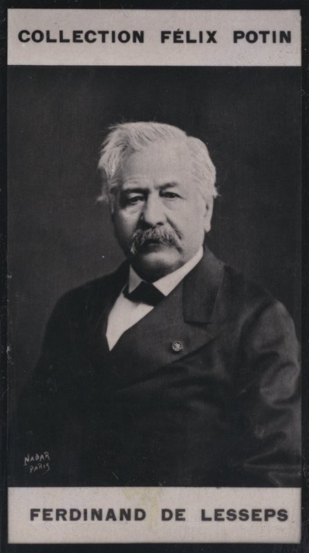 Ferdinand-Marie de Lesseps (1805-1894) (s/h-foto) af European Photographer