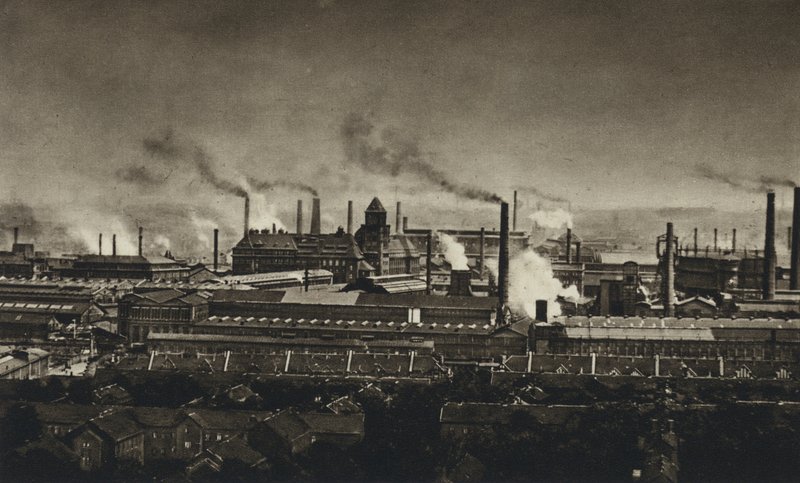 Tyskland, Krupp stålværk (s/h foto) af European Photographer