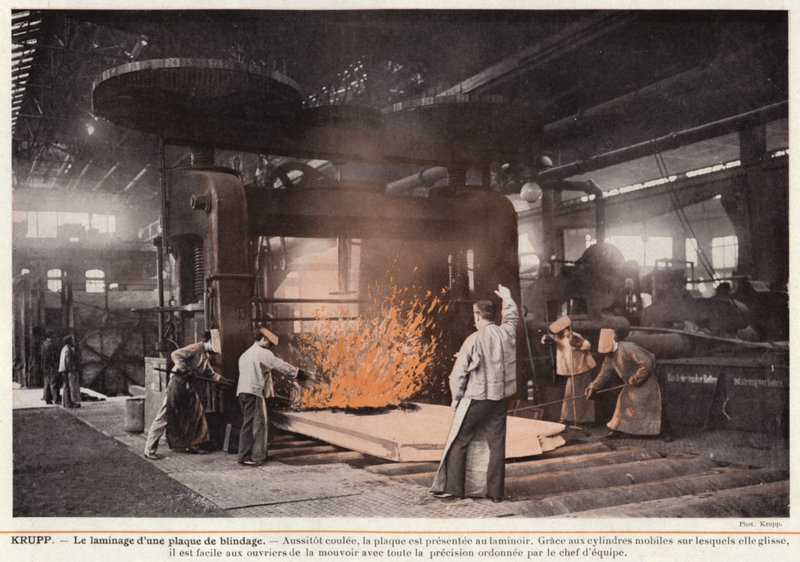 Krupp, rullen af ​​en panserplade (s/h foto) af European Photographer