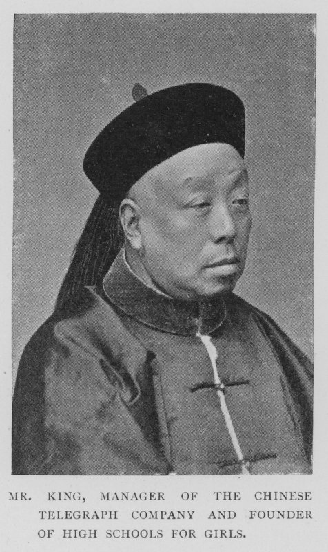 King, leder af Chinese Telegraph Company og grundlægger af High Schools for Girls (s/h-billede) af European Photographer