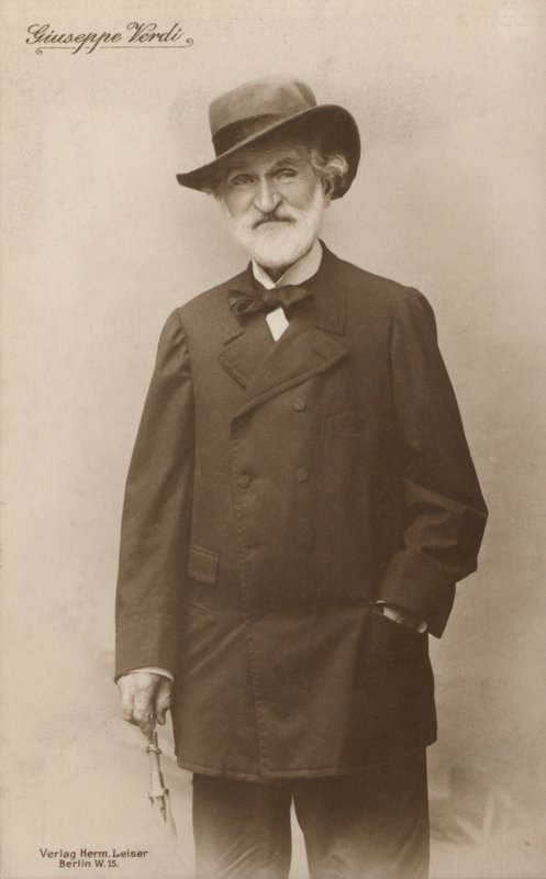 Portræt af Giuseppe Verdi, operakomponist (s/h foto) af European Photographer