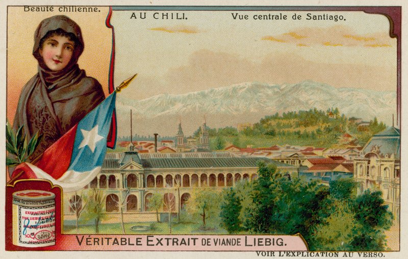 En chilensk skønhed og udsigt over det centrale Santiago af European School
