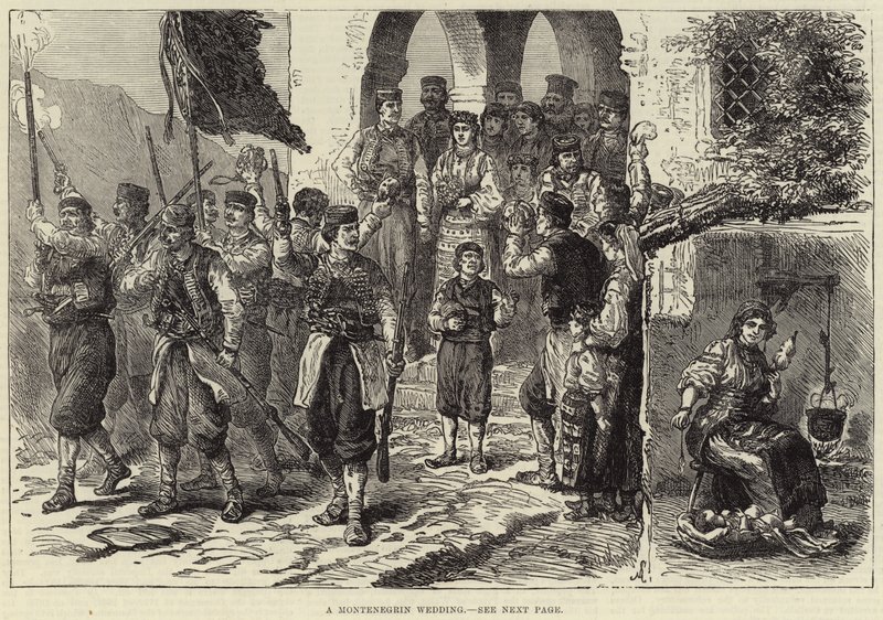 Et montenegrinsk bryllup (gravering) af European School