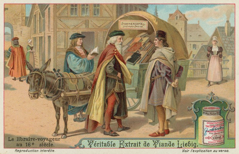 En rejsende boghandler i 1500-tallet af European School