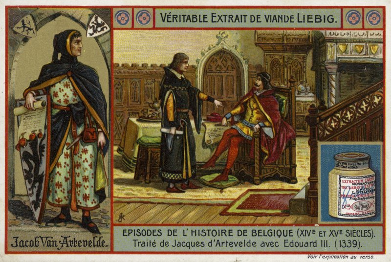 Agreement of a treaty between Jacob van Artevelde of Ghent, and King Edward III of England, 1339  af European School