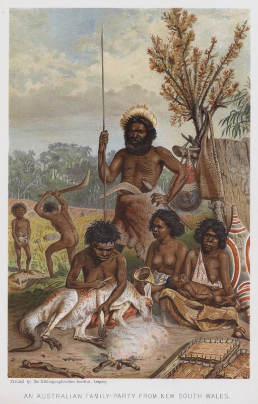 En australsk familiefest fra New South Wales (chromolitho) af European School