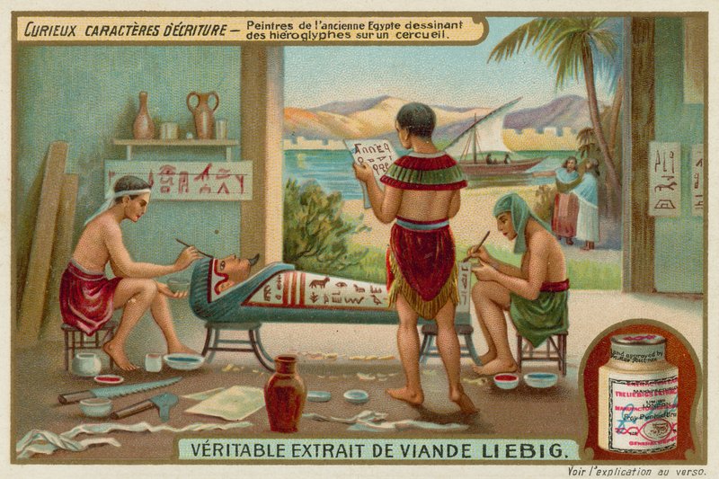 Gamle egyptiske hieroglyffer af European School