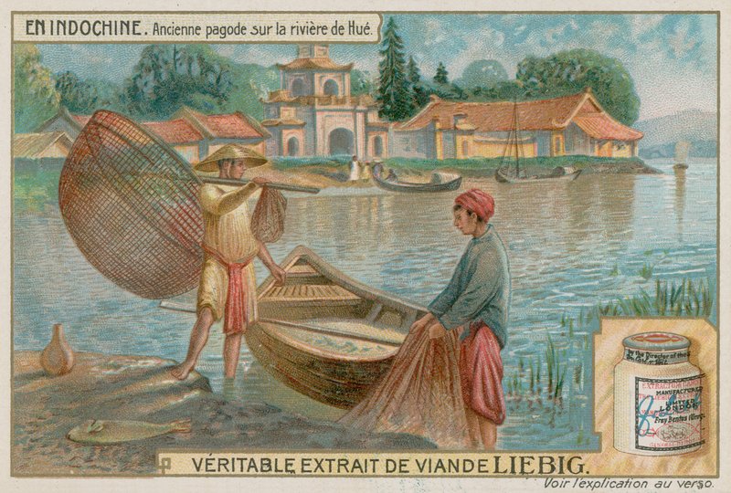 Gammel Pagoda ved Parfume-floden i Vietnam af European School