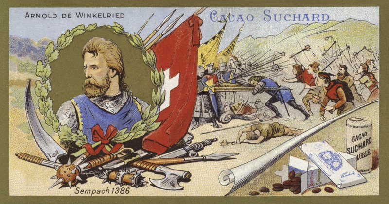 Arnold von Winkelried og slaget ved Sempach, Schweiz, 1386 af European School