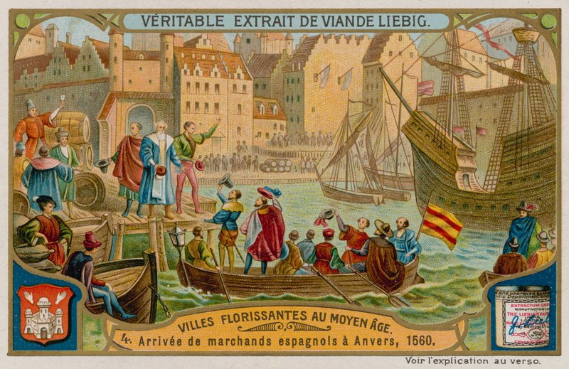 De spanske købmænds ankomst til Antwerpen i 1560 af European School