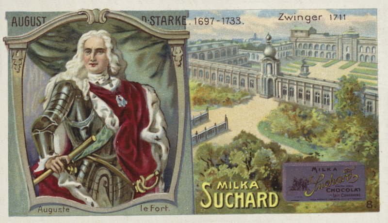 Augustus II den Stærke, konge af Polen, og Zwinger-paladset, Dresden af European School