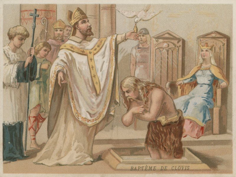 Dåb af Clovis I, frankernes konge, juledag 496 af European School