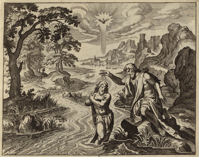 Jesu Kristi dåb (gravering) af European School