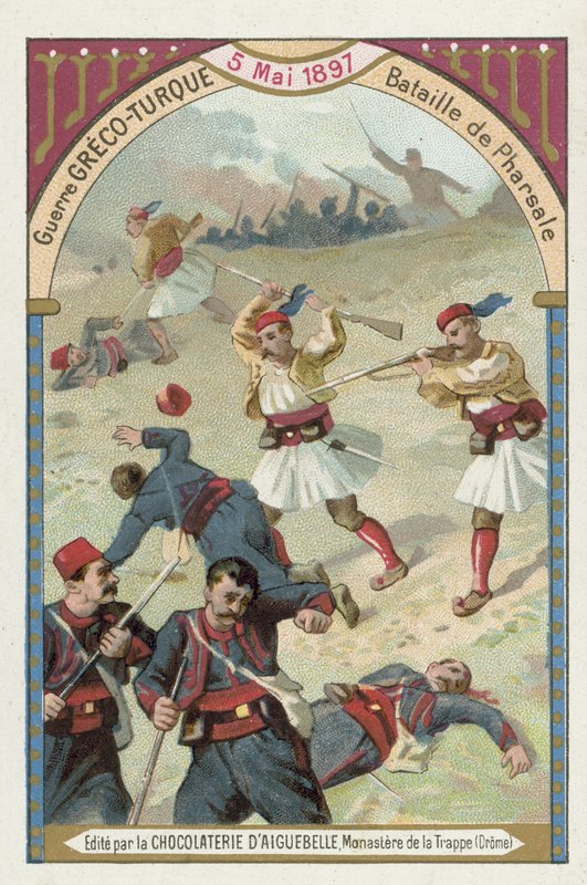 Slaget ved Farsala, græsk-tyrkisk krig, 5. maj 1897 af European School