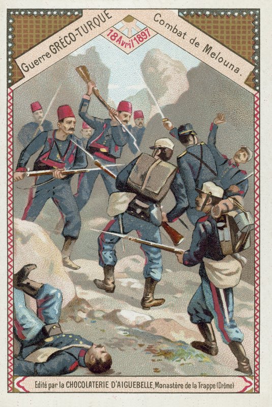 Slaget ved Melouna, græsk-tyrkisk krig, 18. april 1897 af European School